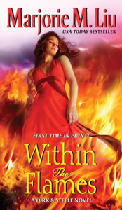 within the flames